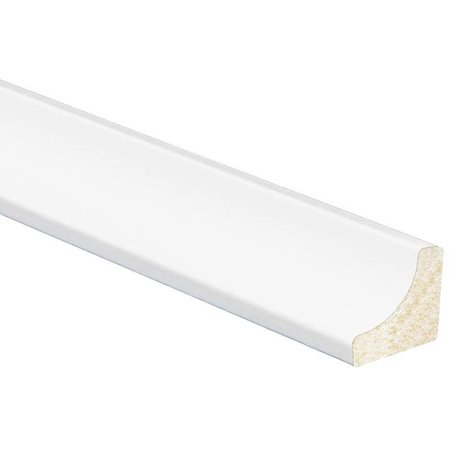 INTEPLAST GROUP 100 Cove Moulding, 8 ft L, 1116 in W, Polystyrene, Crystal White 91000800032